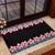 African Adenium Multiflorum Flowers Rubber Doormat with Kente Style - Wonder Print Shop