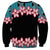 African Adenium Multiflorum Flowers Sweatshirt with Kente Style - Wonder Print Shop