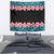 African Adenium Multiflorum Flowers Tapestry with Kente Style - Wonder Print Shop