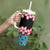 African Adenium Multiflorum Flowers Tumbler With Handle with Kente Style - Wonder Print Shop