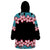 African Adenium Multiflorum Flowers Wearable Blanket Hoodie with Kente Style - Wonder Print Shop