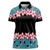 African Adenium Multiflorum Flowers Women Polo Shirt with Kente Style - Wonder Print Shop