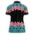 African Adenium Multiflorum Flowers Women Polo Shirt with Kente Style - Wonder Print Shop