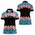 African Adenium Multiflorum Flowers Women Polo Shirt with Kente Style - Wonder Print Shop