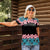 African Adenium Multiflorum Flowers Women Polo Shirt with Kente Style - Wonder Print Shop
