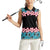 African Adenium Multiflorum Flowers Women Sleeveless Polo Shirt with Kente Style - Wonder Print Shop