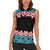 African Adenium Multiflorum Flowers Women Sleeveless Polo Shirt with Kente Style - Wonder Print Shop