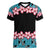 African Adenium Multiflorum Flowers Women V-Neck T-Shirt with Kente Style - Wonder Print Shop