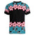 African Adenium Multiflorum Flowers Women V-Neck T-Shirt with Kente Style - Wonder Print Shop