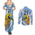 Custom Argentina Rugby Champion Couples Matching Summer Maxi Dress and Long Sleeve Button Shirt Los Puma with Sporty Style LT9 - Wonder Print Shop