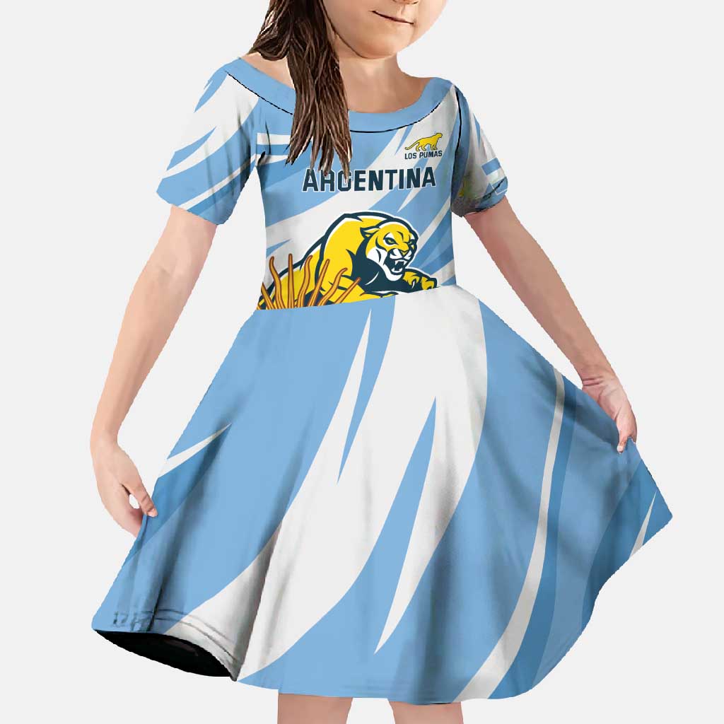 Custom Argentina Rugby Champion Family Matching Mermaid Dress and Hawaiian Shirt Los Puma with Sporty Style LT9 - Wonder Print Shop