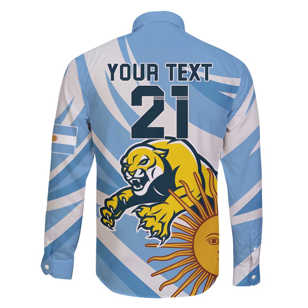 Custom Argentina Rugby Champion Family Matching Off Shoulder Maxi Dress and Hawaiian Shirt Los Puma with Sporty Style LT9 - Wonder Print Shop