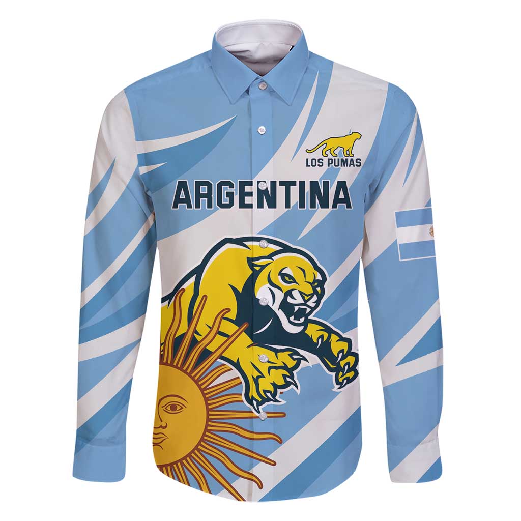 Custom Argentina Rugby Champion Family Matching Tank Maxi Dress and Hawaiian Shirt Los Puma with Sporty Style - Wonder Print Shop