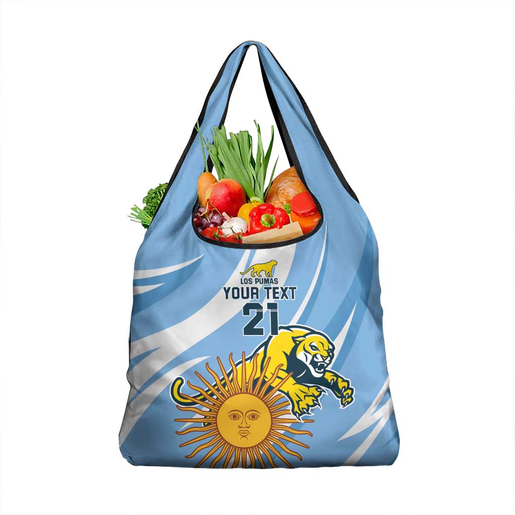 Custom Argentina Rugby Champion Grocery Bag Los Puma with Sporty Style