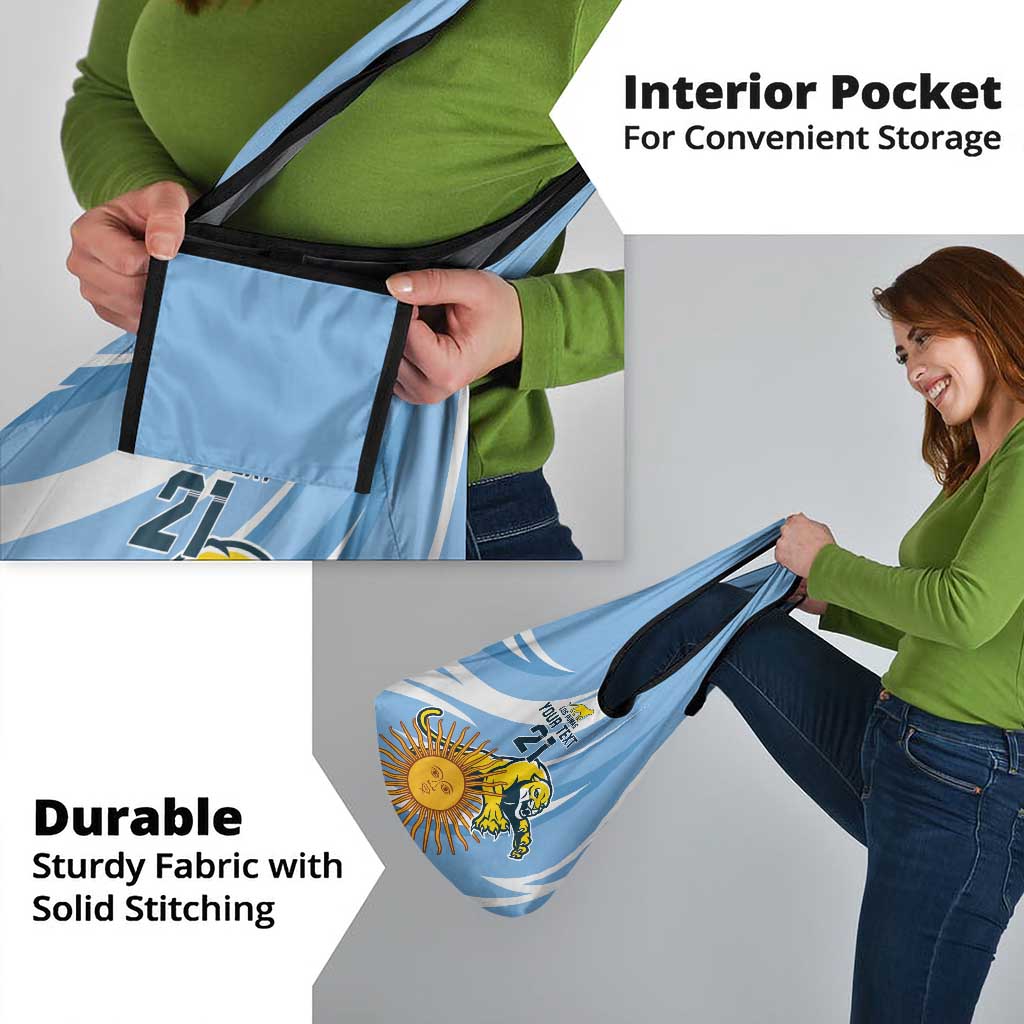 Custom Argentina Rugby Champion Grocery Bag Los Puma with Sporty Style
