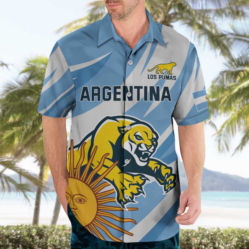 Custom Argentina Rugby Champion Hawaiian Shirt Los Puma with Sporty Style - Wonder Print Shop