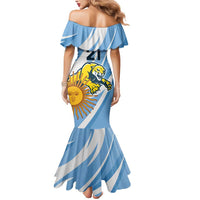 Custom Argentina Rugby Champion Mermaid Dress Los Puma with Sporty Style - Wonder Print Shop