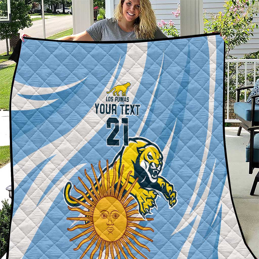 Custom Argentina Rugby Champion Quilt Los Puma with Sporty Style - Wonder Print Shop