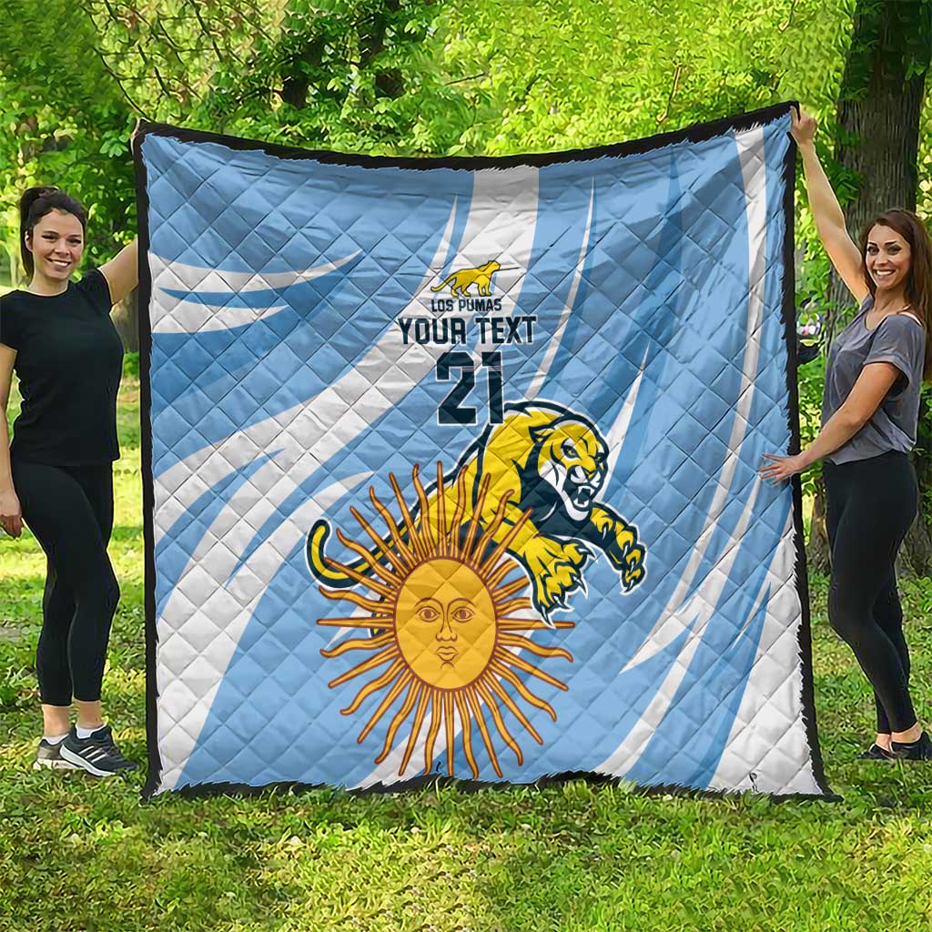 Custom Argentina Rugby Champion Quilt Los Puma with Sporty Style - Wonder Print Shop
