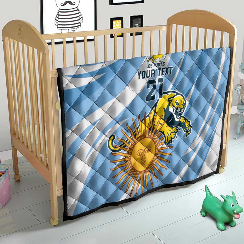 Custom Argentina Rugby Champion Quilt Los Puma with Sporty Style - Wonder Print Shop