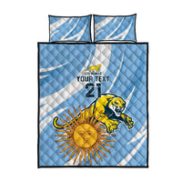 Custom Argentina Rugby Champion Quilt Bed Set Los Puma with Sporty Style - Wonder Print Shop
