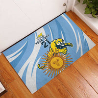 Custom Argentina Rugby Champion Rubber Doormat Los Puma with Sporty Style - Wonder Print Shop