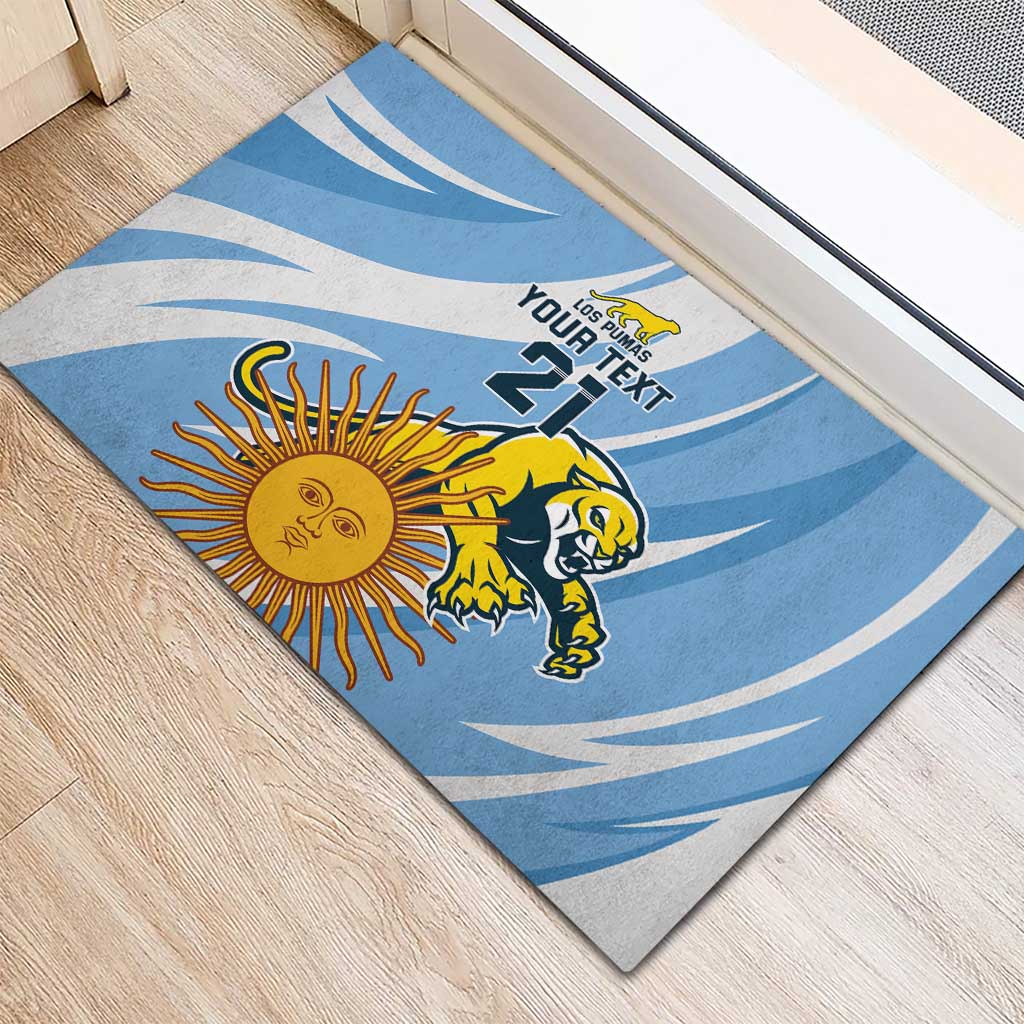 Custom Argentina Rugby Champion Rubber Doormat Los Puma with Sporty Style - Wonder Print Shop