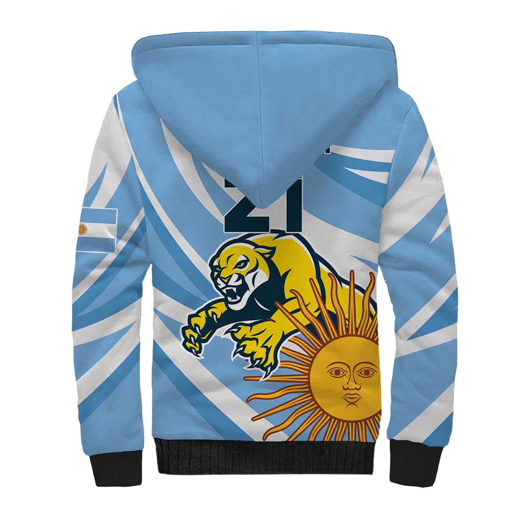 Custom Argentina Rugby Champion Sherpa Hoodie Los Puma with Sporty Style - Wonder Print Shop