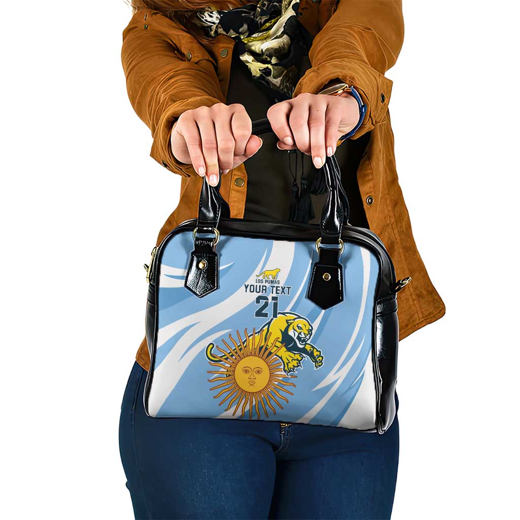 Custom Argentina Rugby Champion Shoulder Handbag Los Puma with Sporty Style