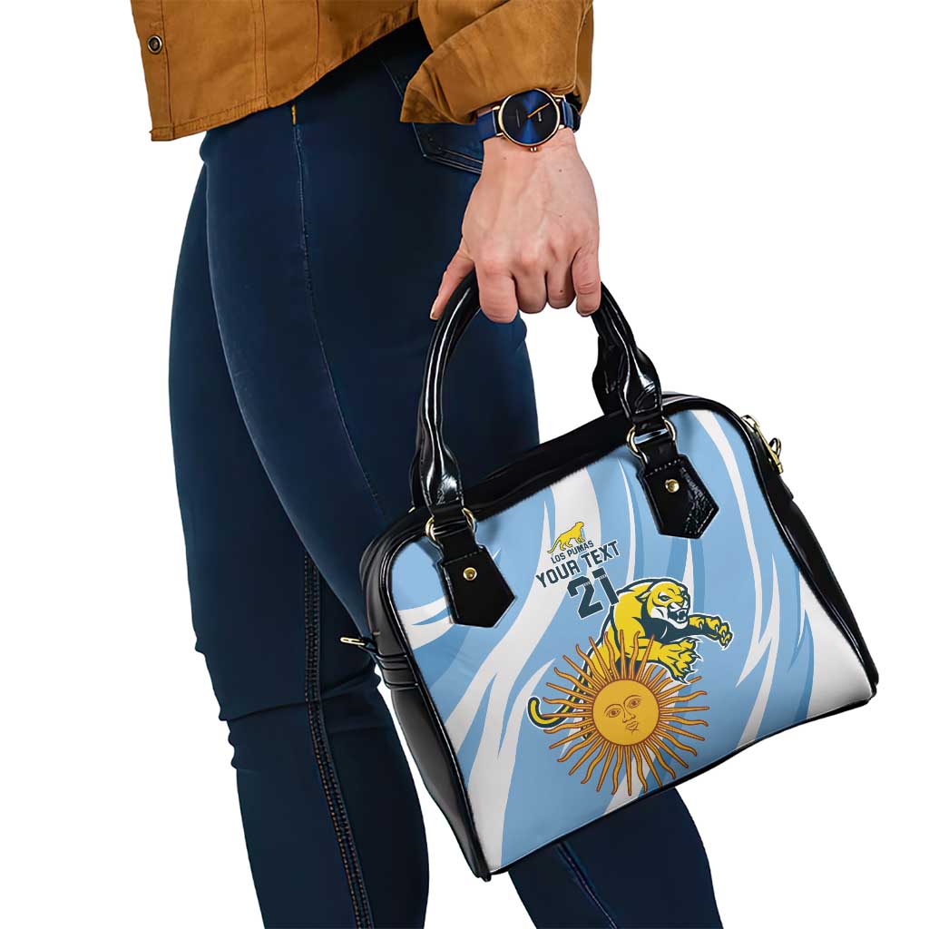 Custom Argentina Rugby Champion Shoulder Handbag Los Puma with Sporty Style