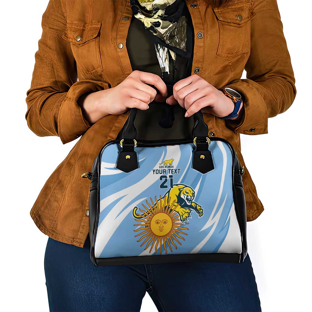 Custom Argentina Rugby Champion Shoulder Handbag Los Puma with Sporty Style