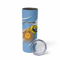 Custom Argentina Rugby Champion Skinny Tumbler Los Puma with Sporty Style - Wonder Print Shop