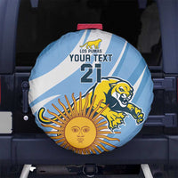 Custom Argentina Rugby Champion Spare Tire Cover Los Puma with Sporty Style - Wonder Print Shop