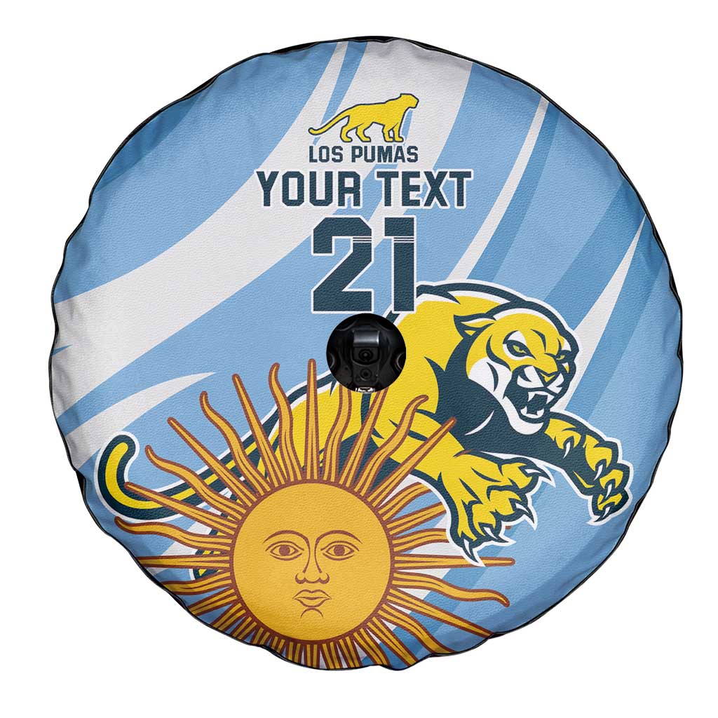 Custom Argentina Rugby Champion Spare Tire Cover Los Puma with Sporty Style - Wonder Print Shop