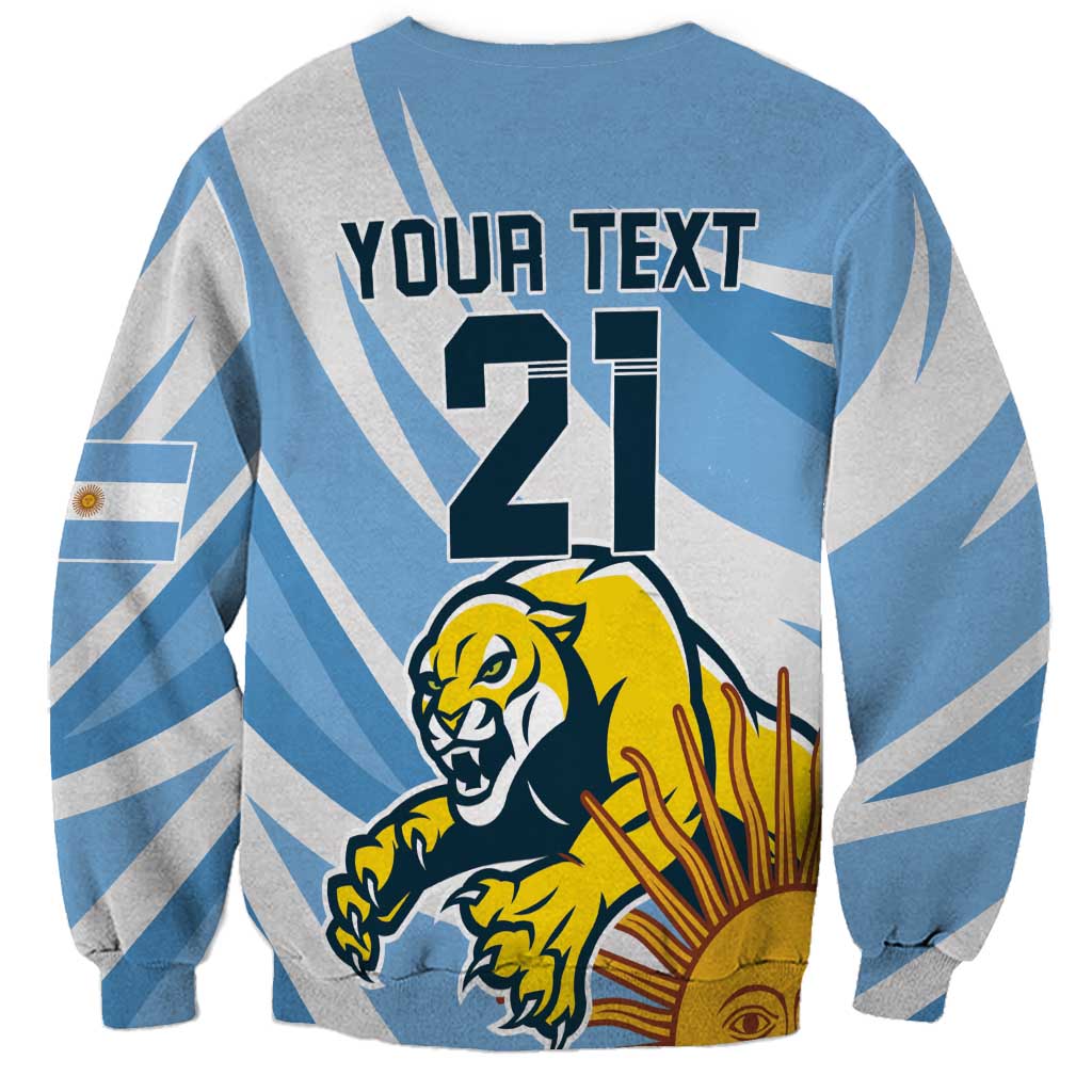 Custom Argentina Rugby Champion Sweatshirt Los Puma with Sporty Style - Wonder Print Shop