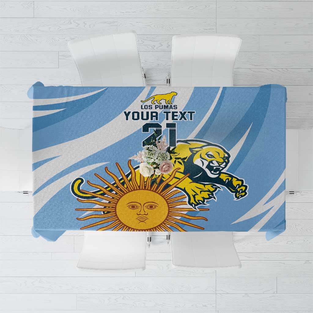 Custom Argentina Rugby Champion Tablecloth Los Puma with Sporty Style - Wonder Print Shop
