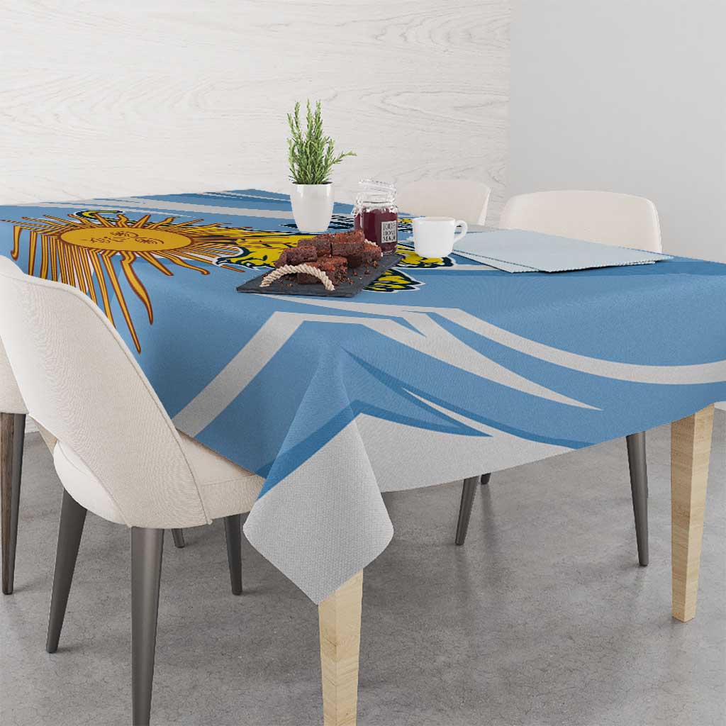 Custom Argentina Rugby Champion Tablecloth Los Puma with Sporty Style - Wonder Print Shop