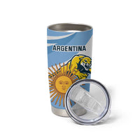 Custom Argentina Rugby Champion Tumbler Cup Los Puma with Sporty Style - Wonder Print Shop