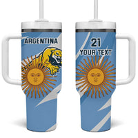 Custom Argentina Rugby Champion Tumbler With Handle Los Puma with Sporty Style - Wonder Print Shop