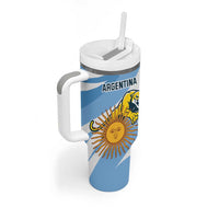 Custom Argentina Rugby Champion Tumbler With Handle Los Puma with Sporty Style - Wonder Print Shop