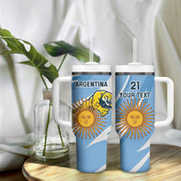 Custom Argentina Rugby Champion Tumbler With Handle Los Puma with Sporty Style - Wonder Print Shop