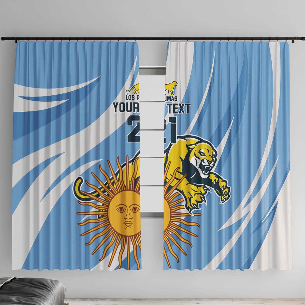 Custom Argentina Rugby Champion Window Curtain Los Puma with Sporty Style - Wonder Print Shop