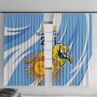 Custom Argentina Rugby Champion Window Curtain Los Puma with Sporty Style - Wonder Print Shop