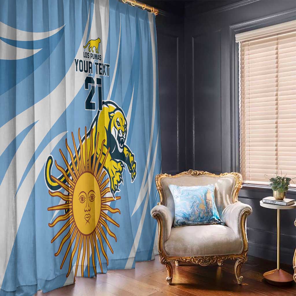 Custom Argentina Rugby Champion Window Curtain Los Puma with Sporty Style - Wonder Print Shop
