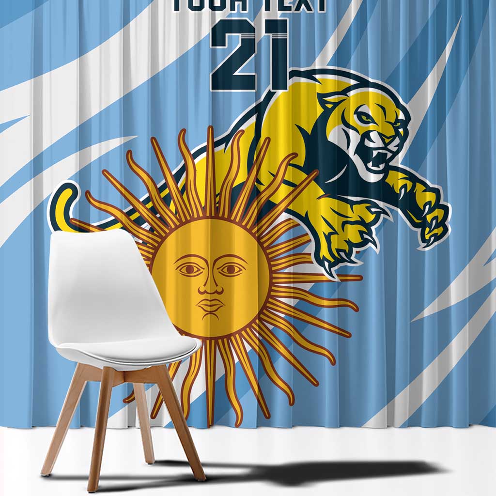 Custom Argentina Rugby Champion Window Curtain Los Puma with Sporty Style - Wonder Print Shop