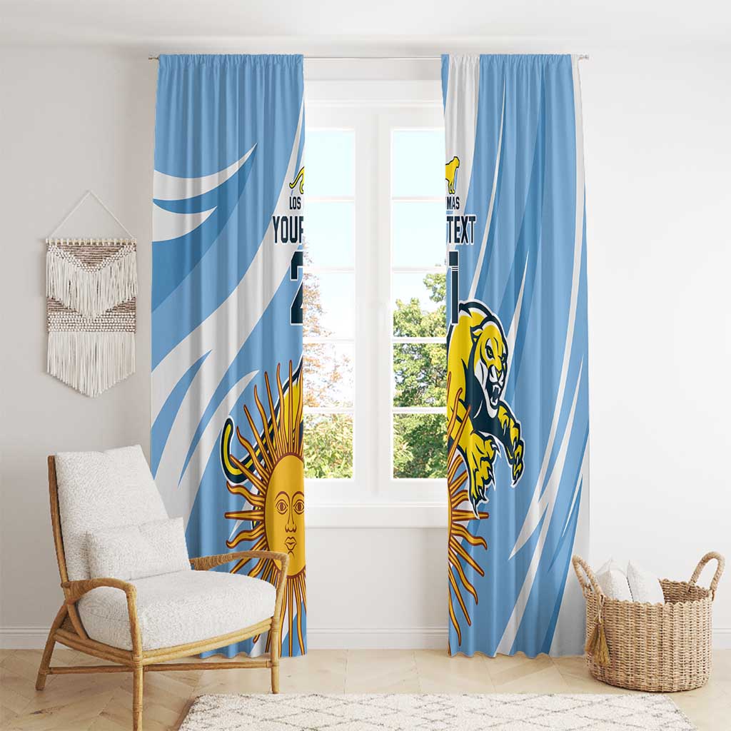 Custom Argentina Rugby Champion Window Curtain Los Puma with Sporty Style - Wonder Print Shop