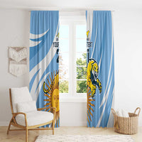 Custom Argentina Rugby Champion Window Curtain Los Puma with Sporty Style - Wonder Print Shop