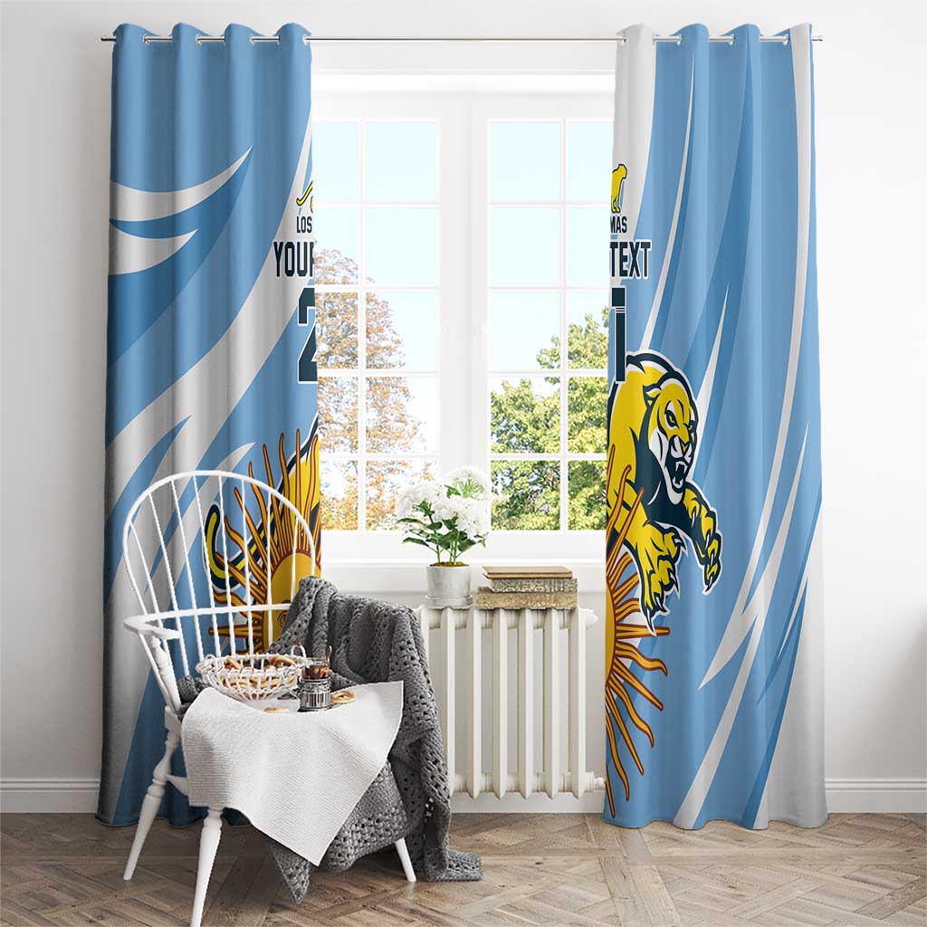 Custom Argentina Rugby Champion Window Curtain Los Puma with Sporty Style - Wonder Print Shop