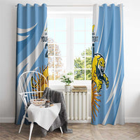 Custom Argentina Rugby Champion Window Curtain Los Puma with Sporty Style - Wonder Print Shop