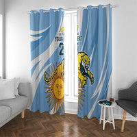 Custom Argentina Rugby Champion Window Curtain Los Puma with Sporty Style - Wonder Print Shop